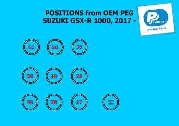 PP-Fußrastenanlage Suzuki GSX-R 1000 2017+