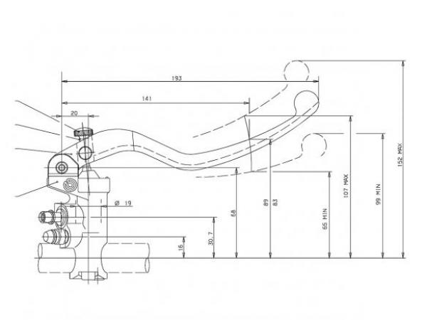 BREMBO RADIAL BREMSPUMPE 19X20 GESCHMIEDET